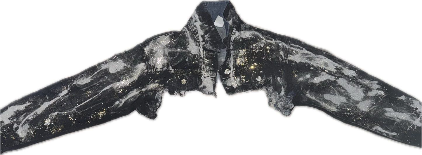 Sheiki "CASH" cropped black jacket