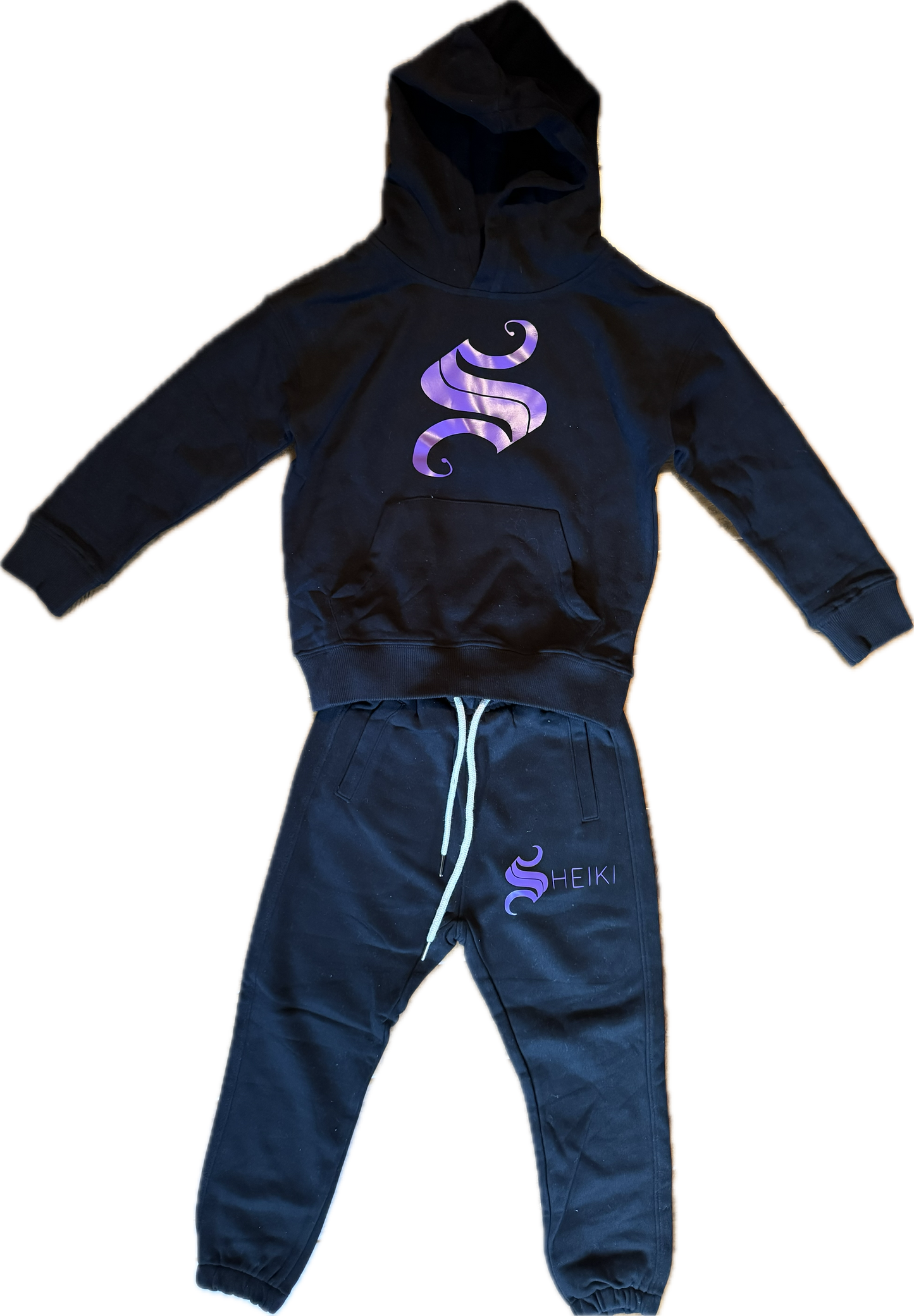 Childs black S jogger set