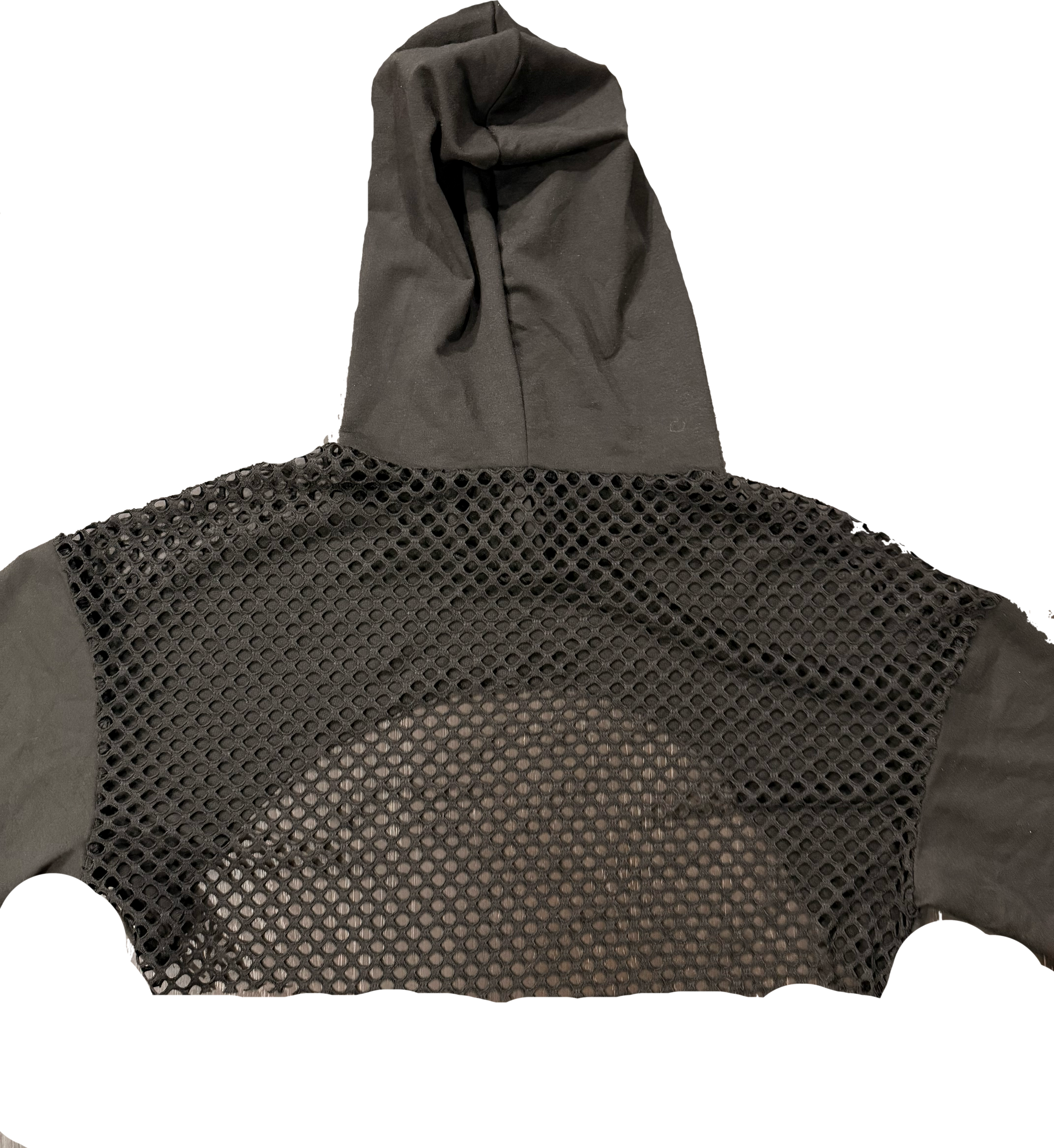 Black Mesh cropp hoodie