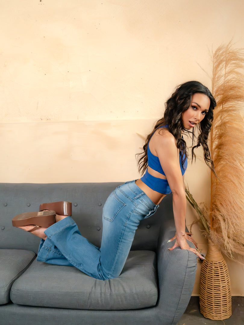 Sheiki Shay-Light Wash denim jeans