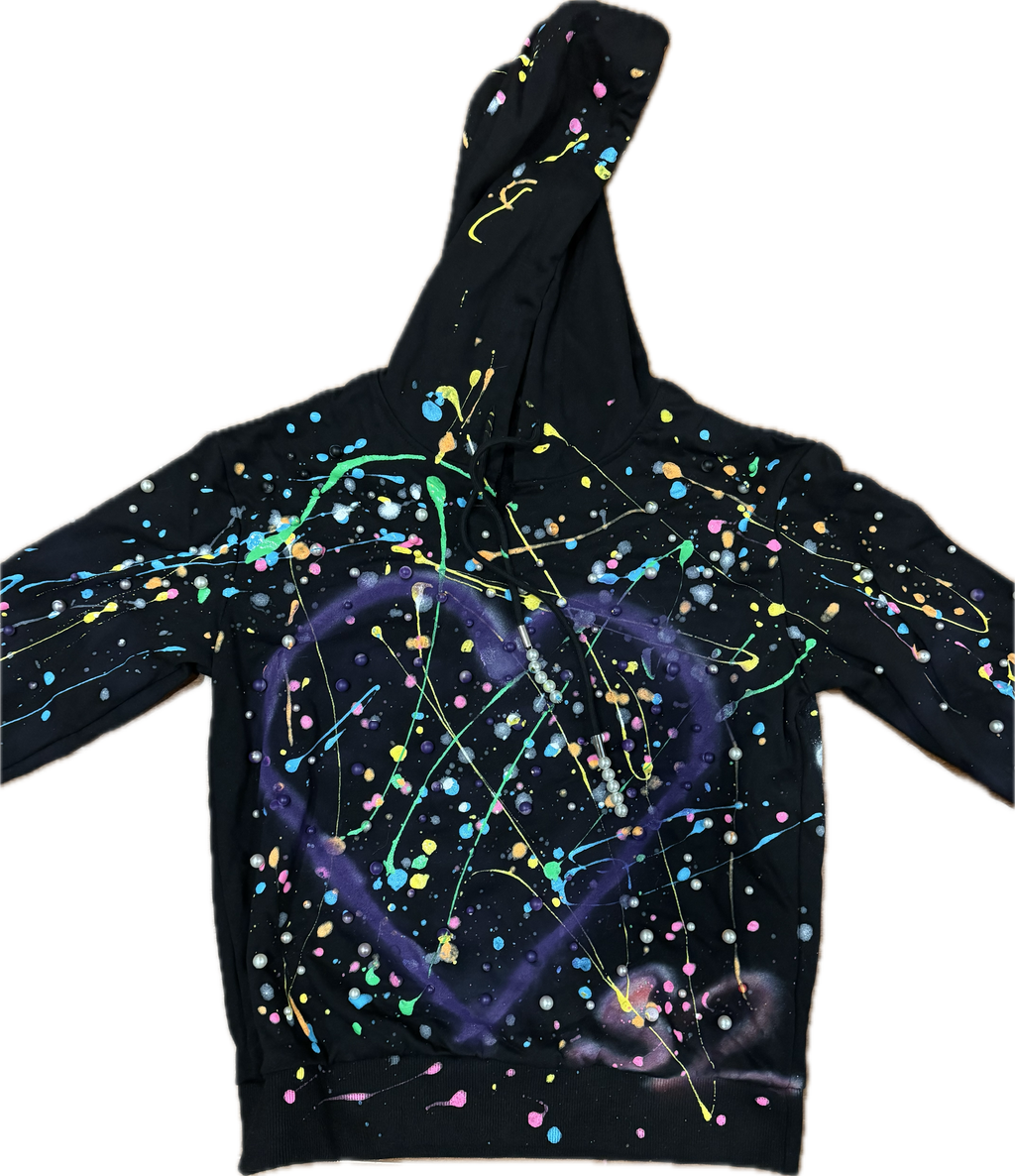 Splatter galaxy pullover hoodie
