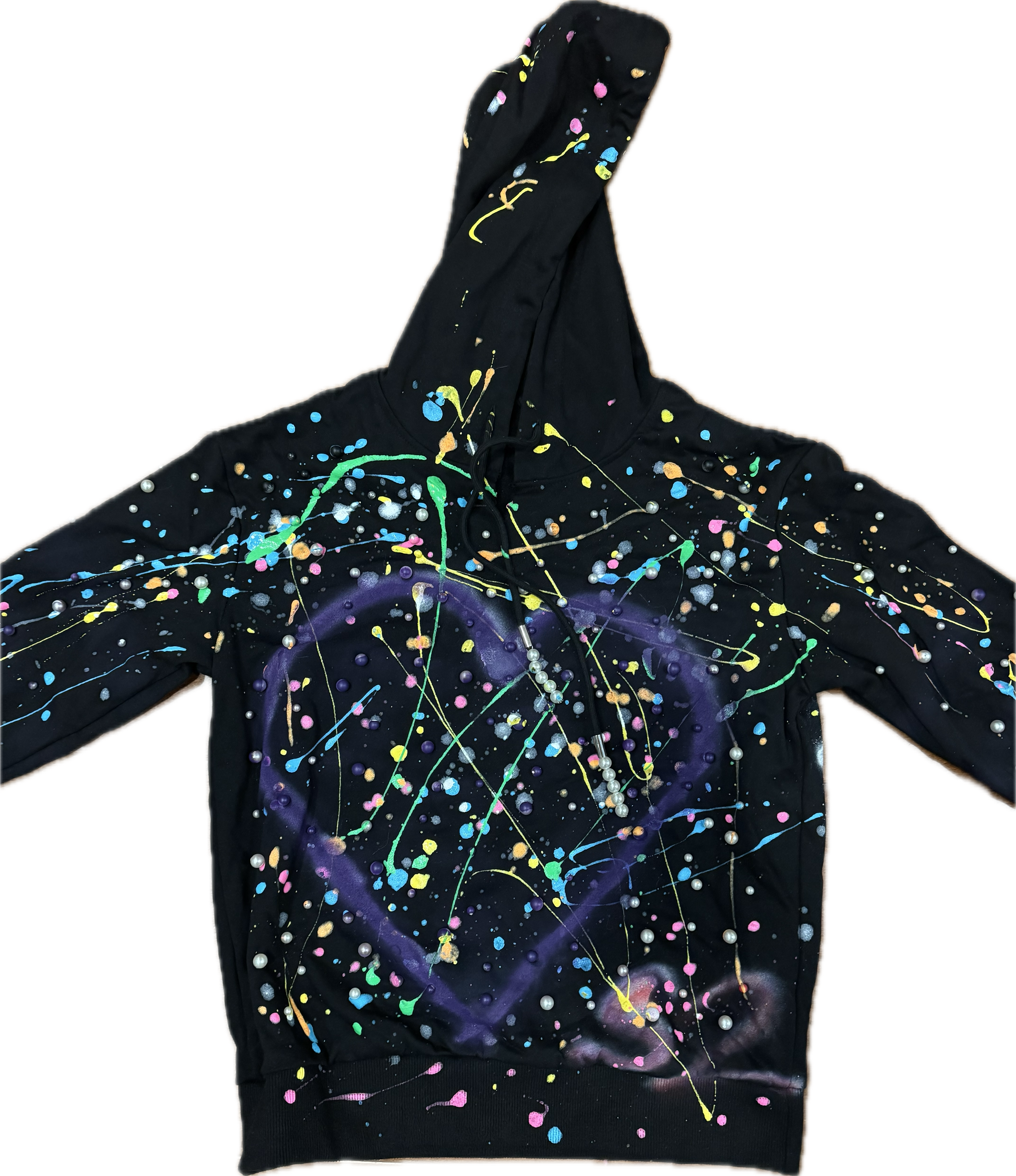 Splatter galaxy pullover hoodie