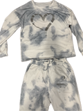"Silver hearts" lounge wear set