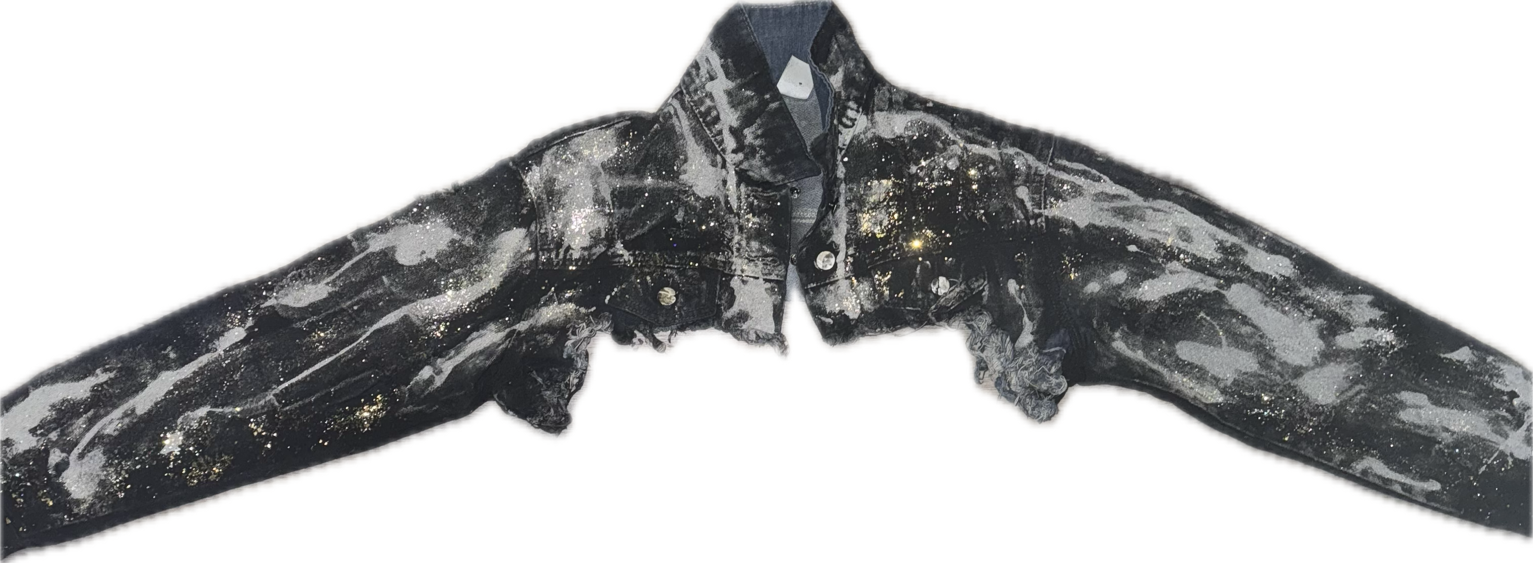 Sheiki "CASH" cropped black jacket