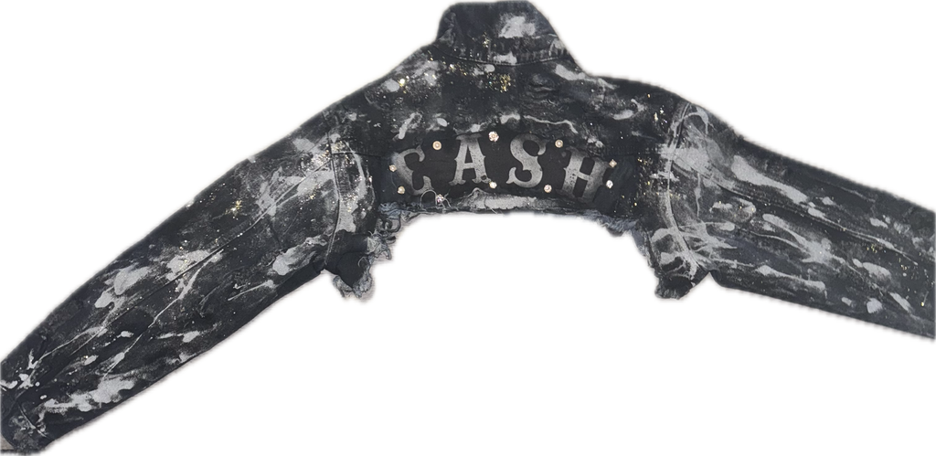 Sheiki "CASH" cropped black jacket