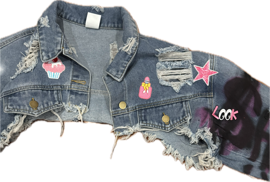 "Sheiki pinky" cropped jacket