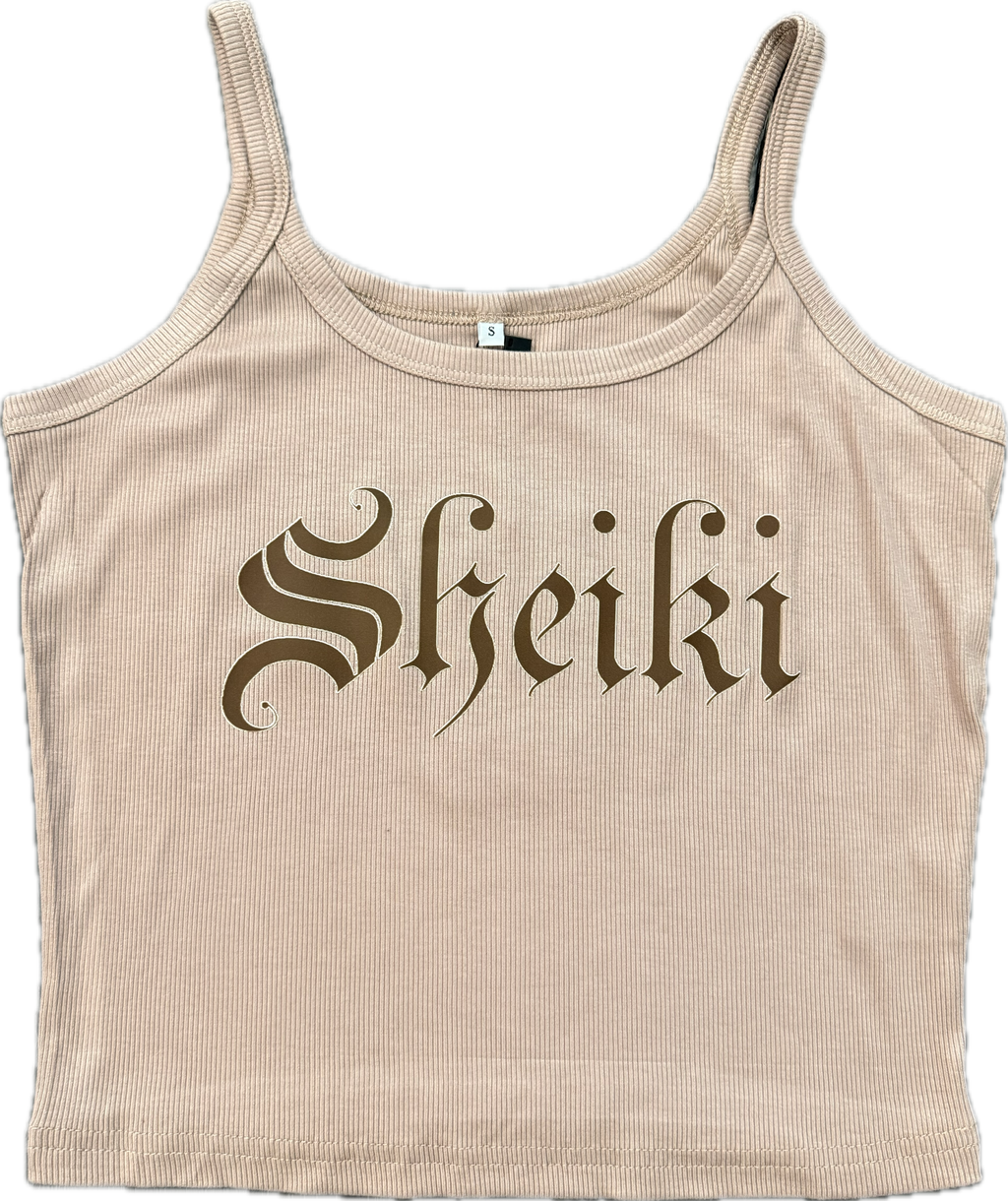 Sheiki ribbed beige tank top