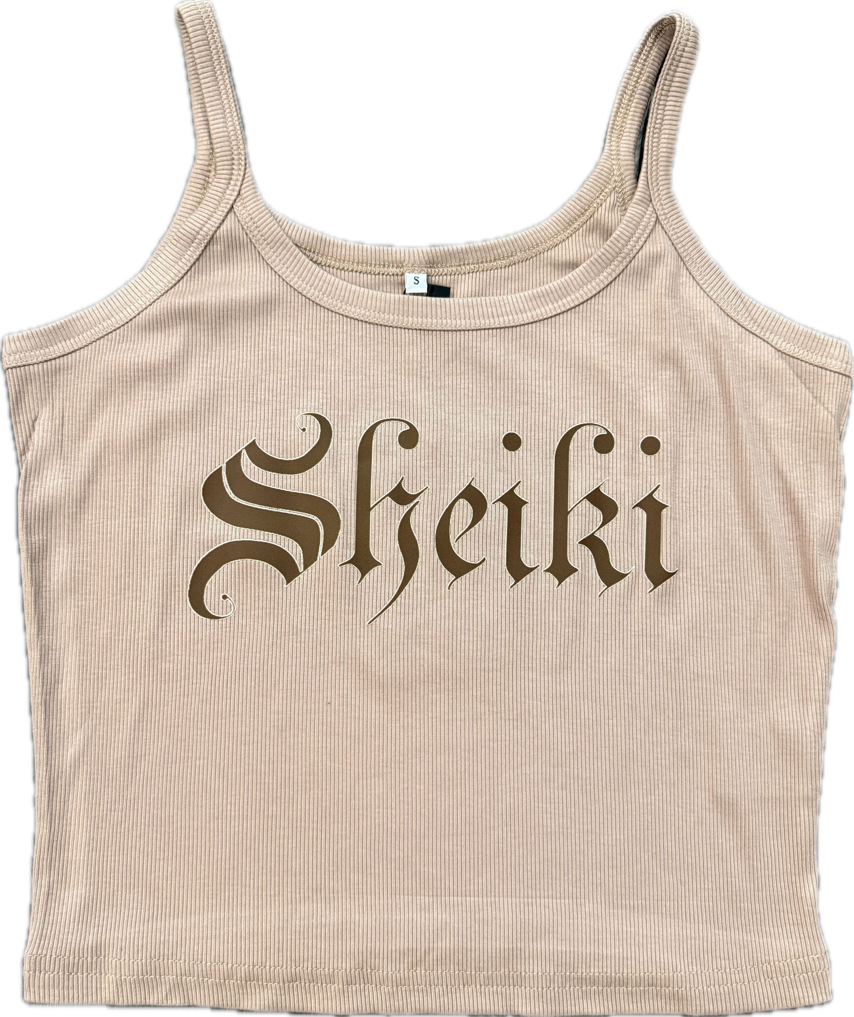 Sheiki ribbed beige tank top