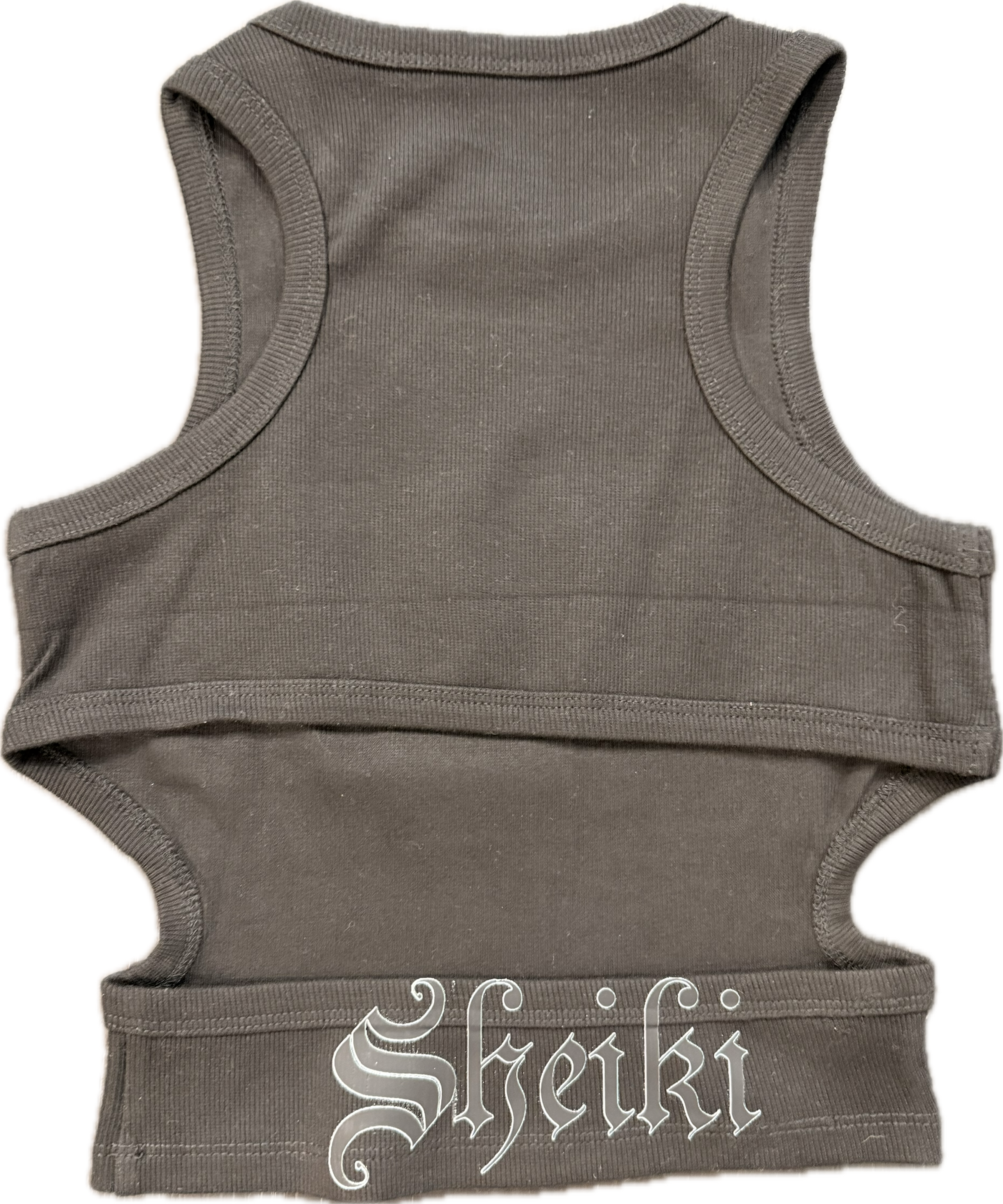 Sheiki black backless crop top