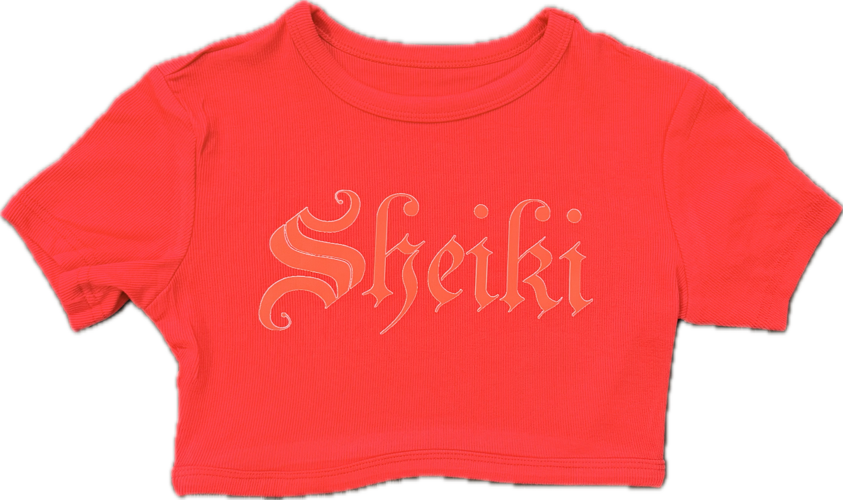 Red Sheiki crop top tshirt