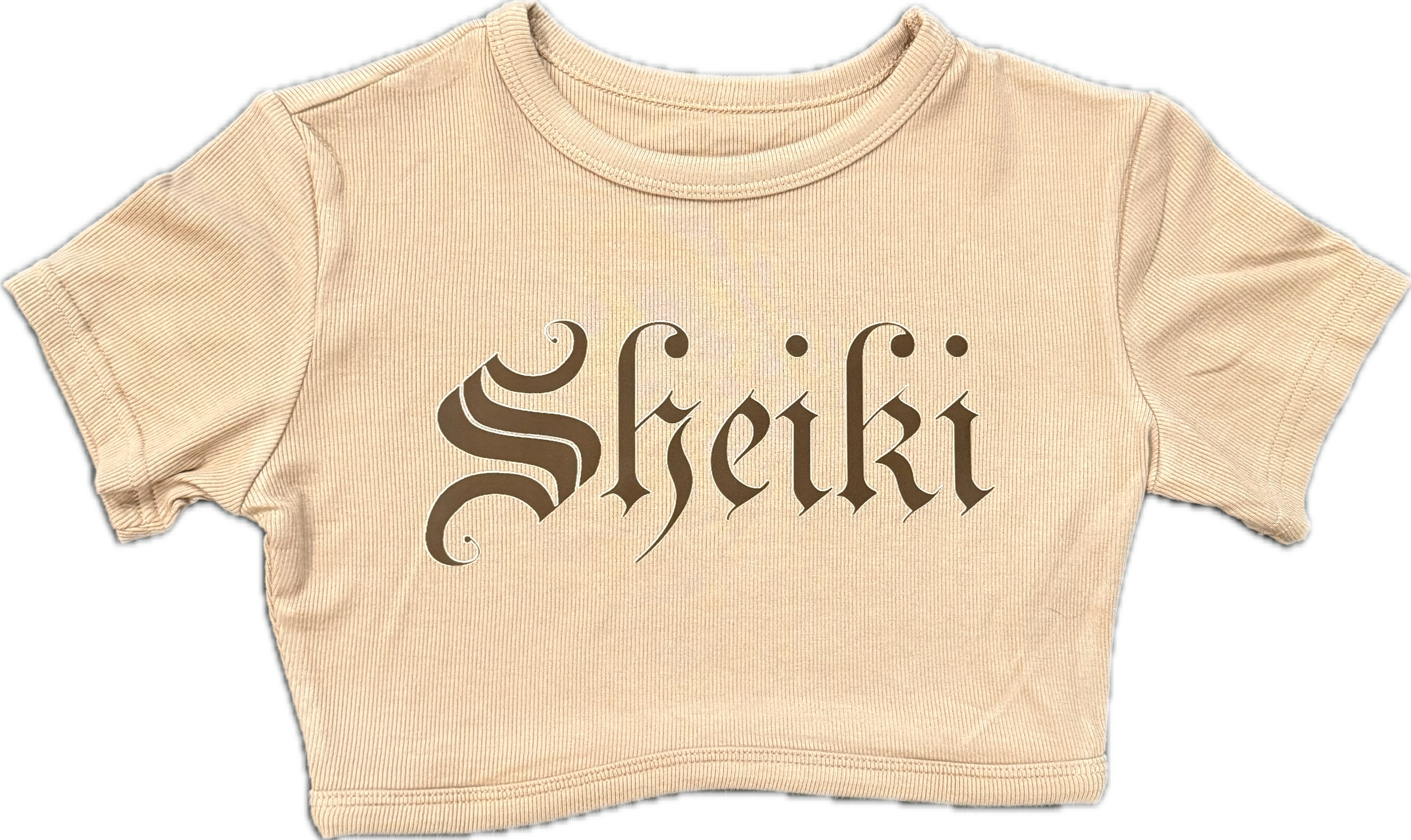 Ribbed brown Sheiki cropp top