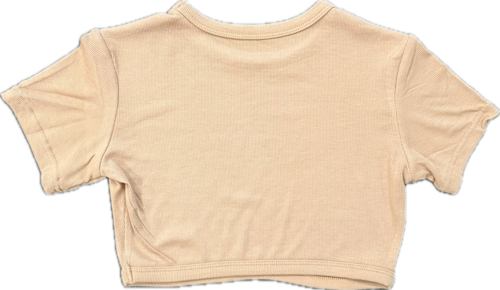 Ribbed brown Sheiki cropp top
