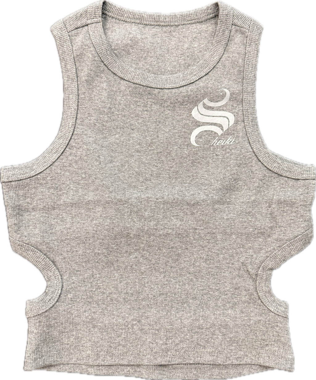 Sheiki gray backless crop top