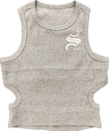 Sheiki gray backless crop top
