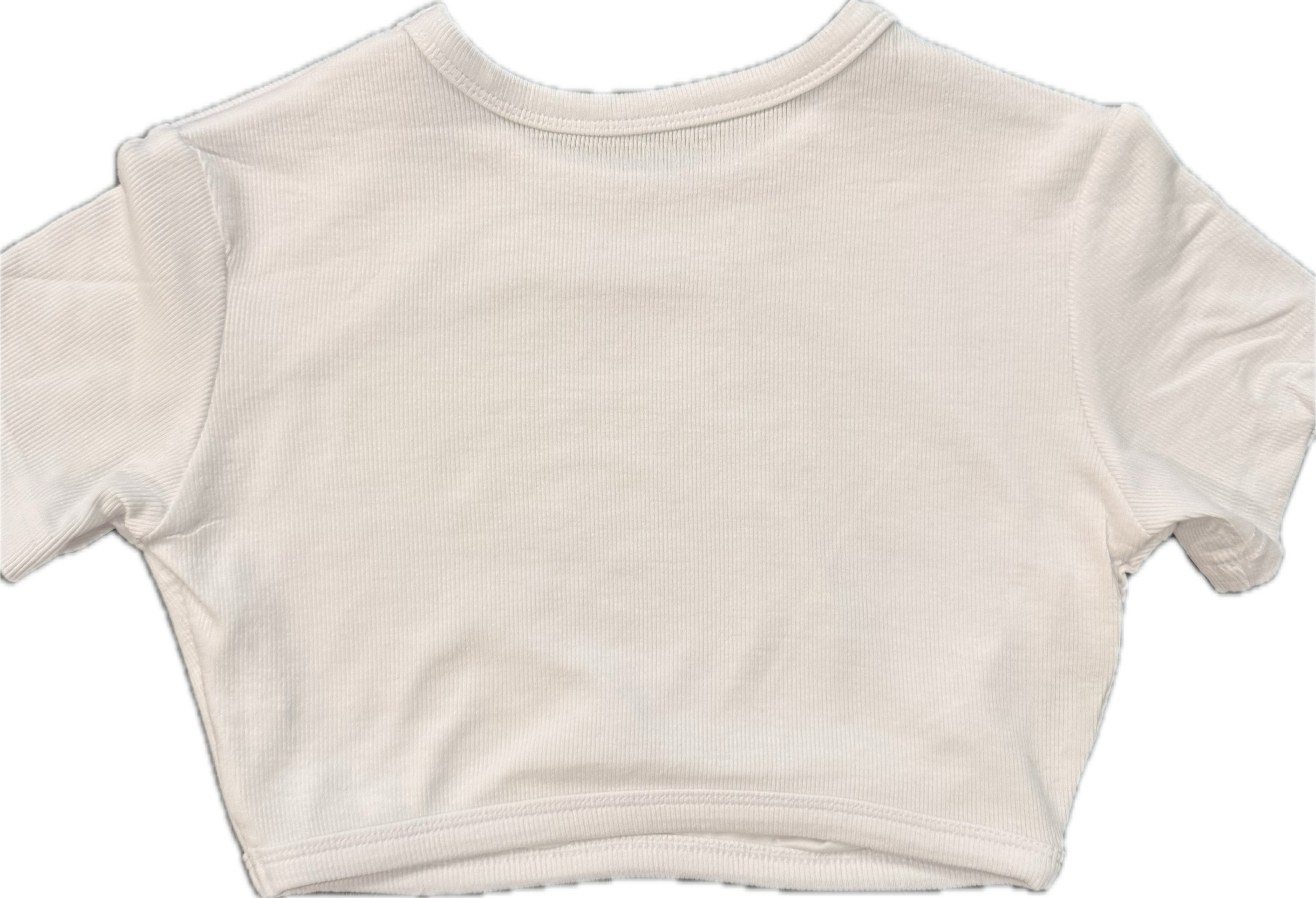 Ribbed white Sheiki crop top