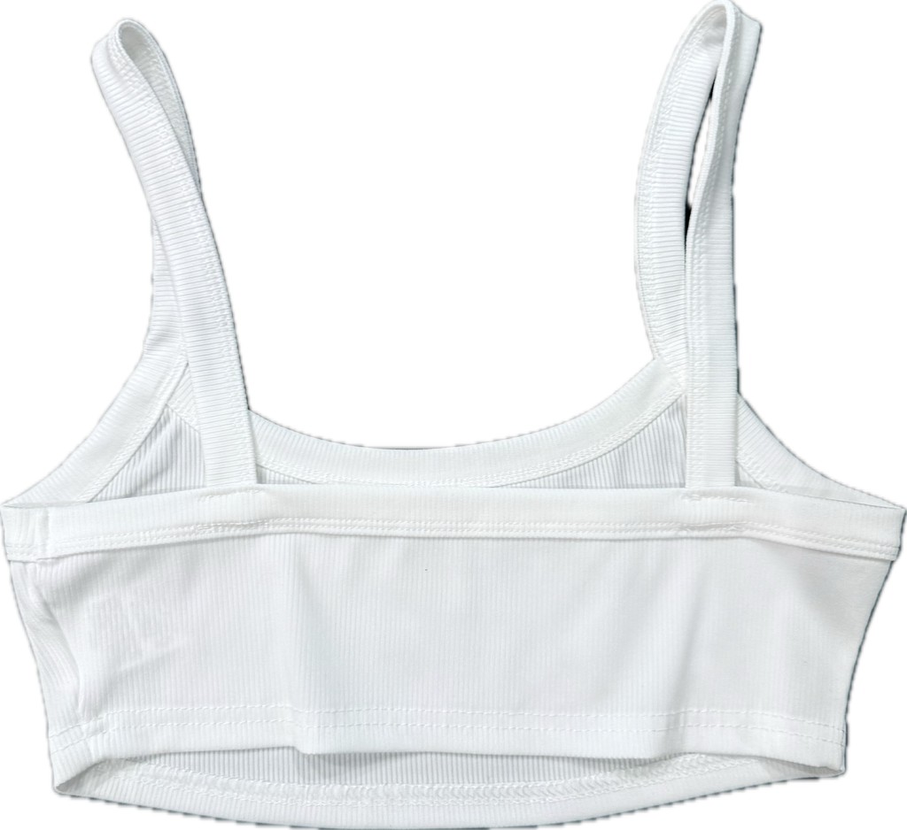 Ribbed white tank top