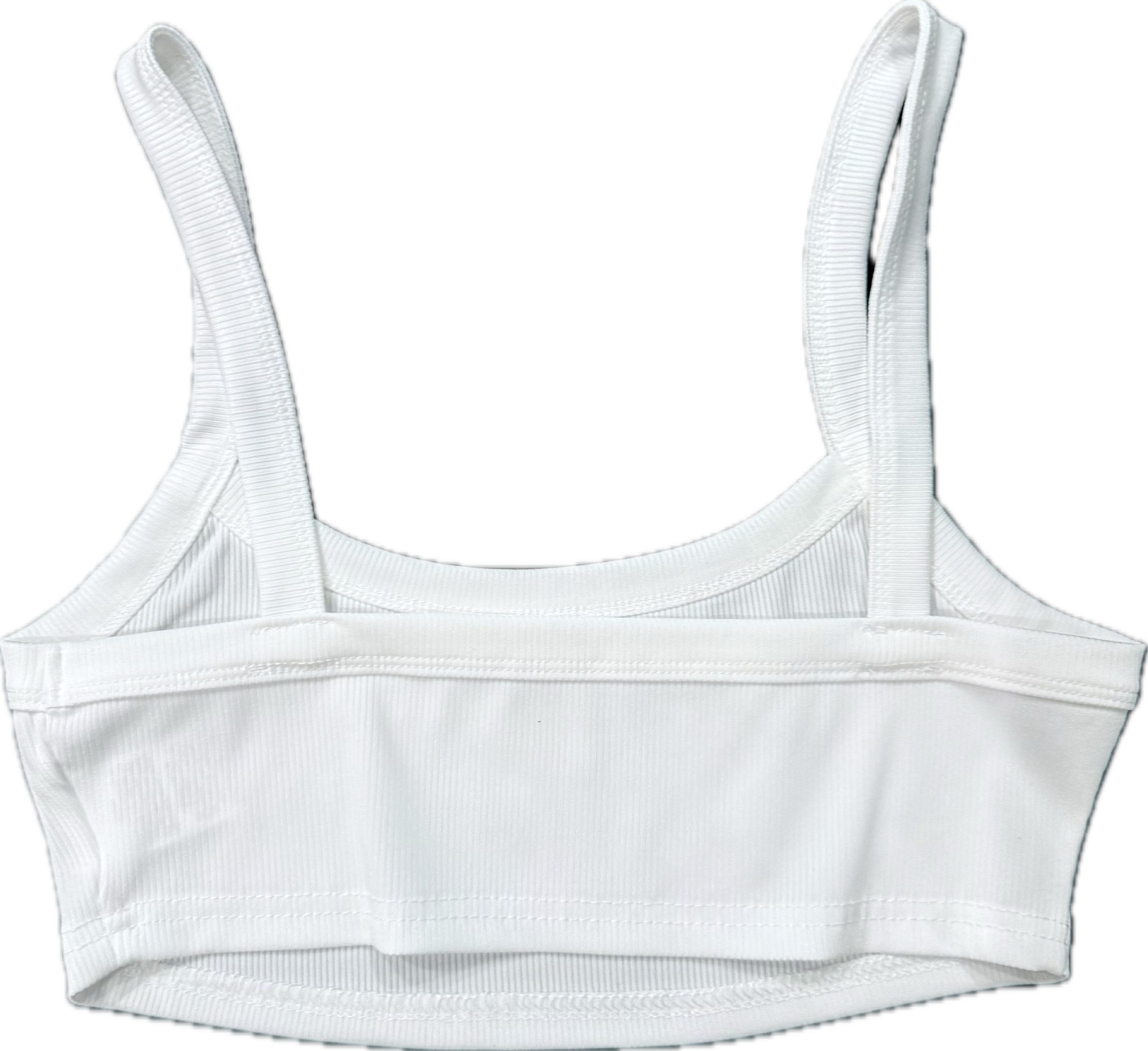 Ribbed white tank top