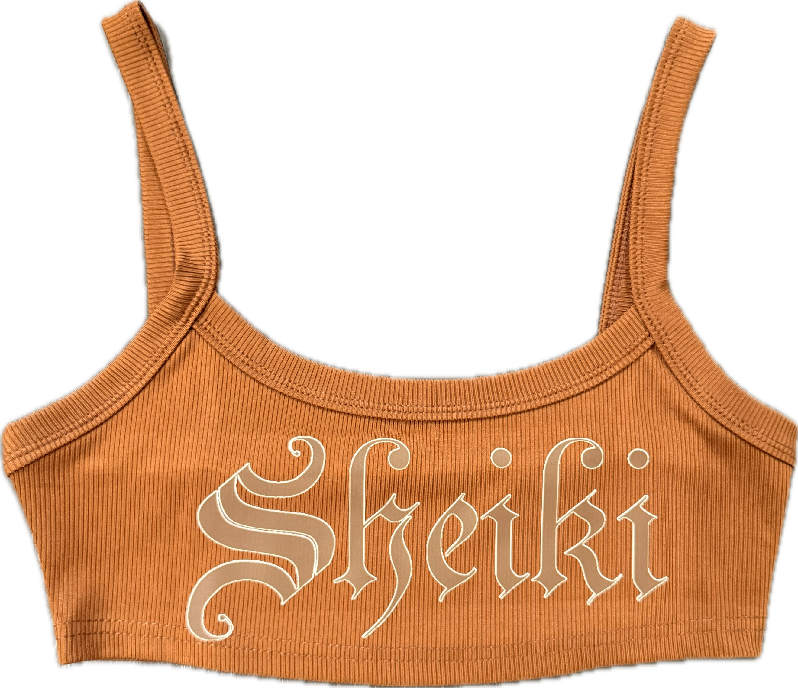 Ribbed brown tank top