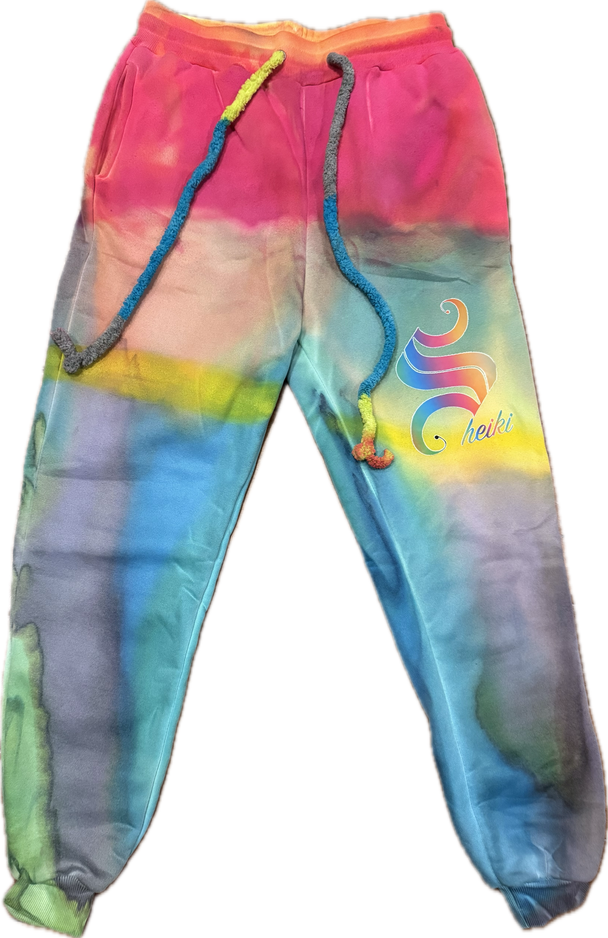 Multicolor jogger with appliqué