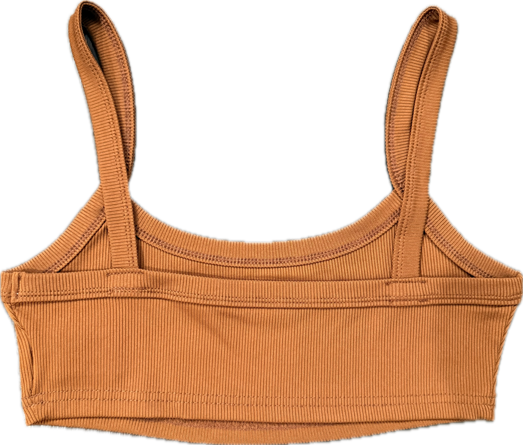 Ribbed brown tank top