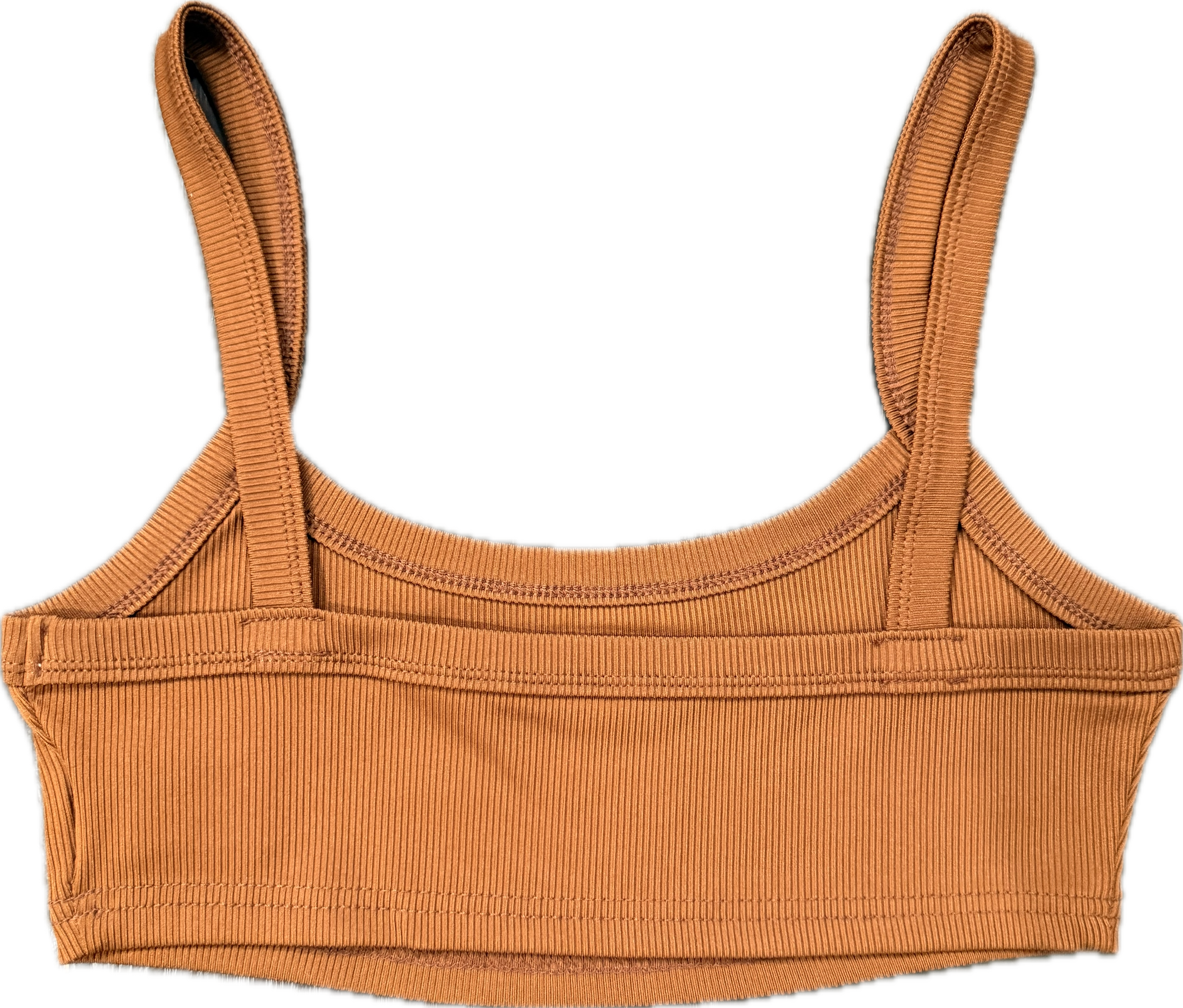 Ribbed brown tank top