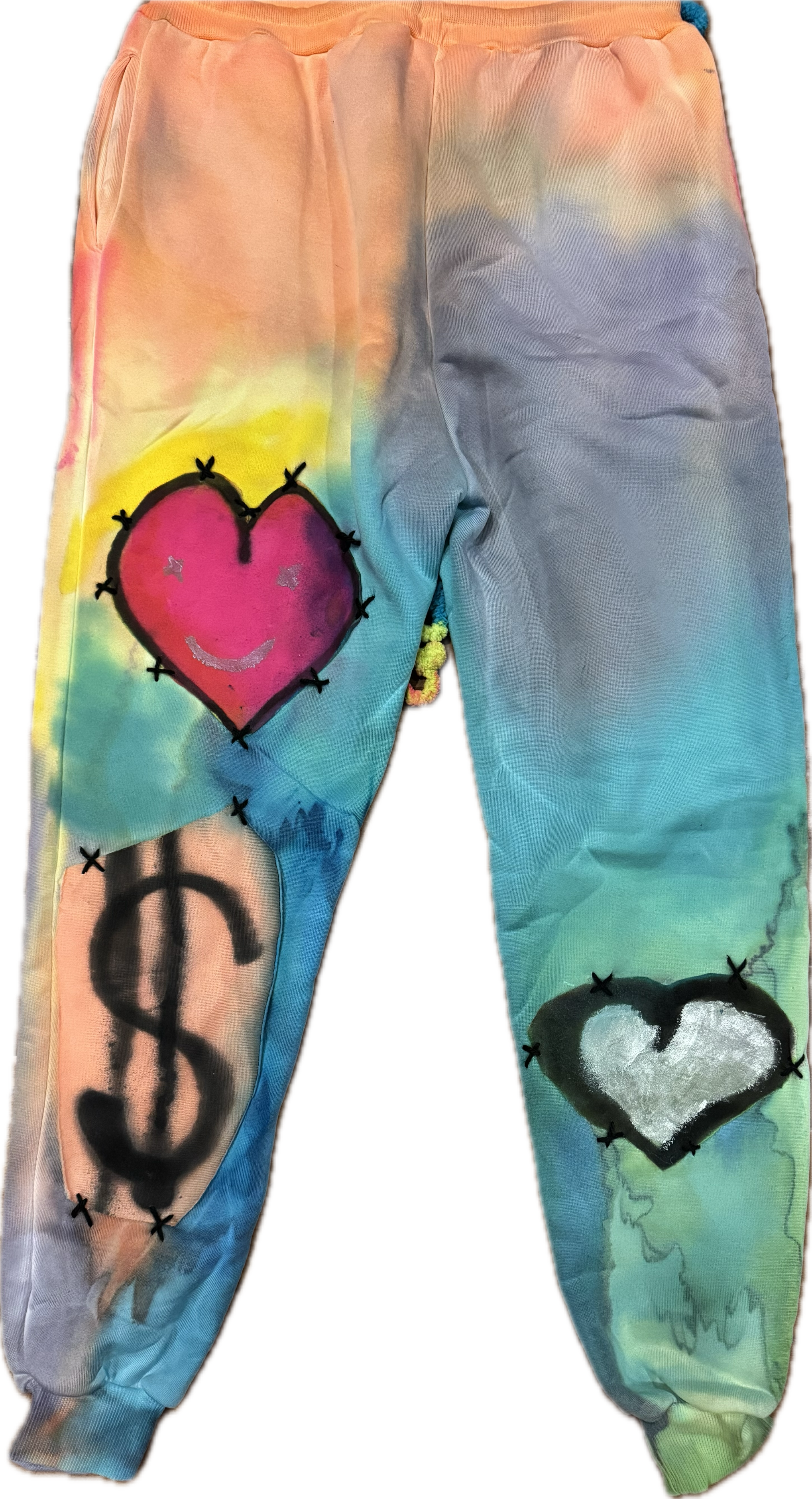 Multicolor jogger with appliqué