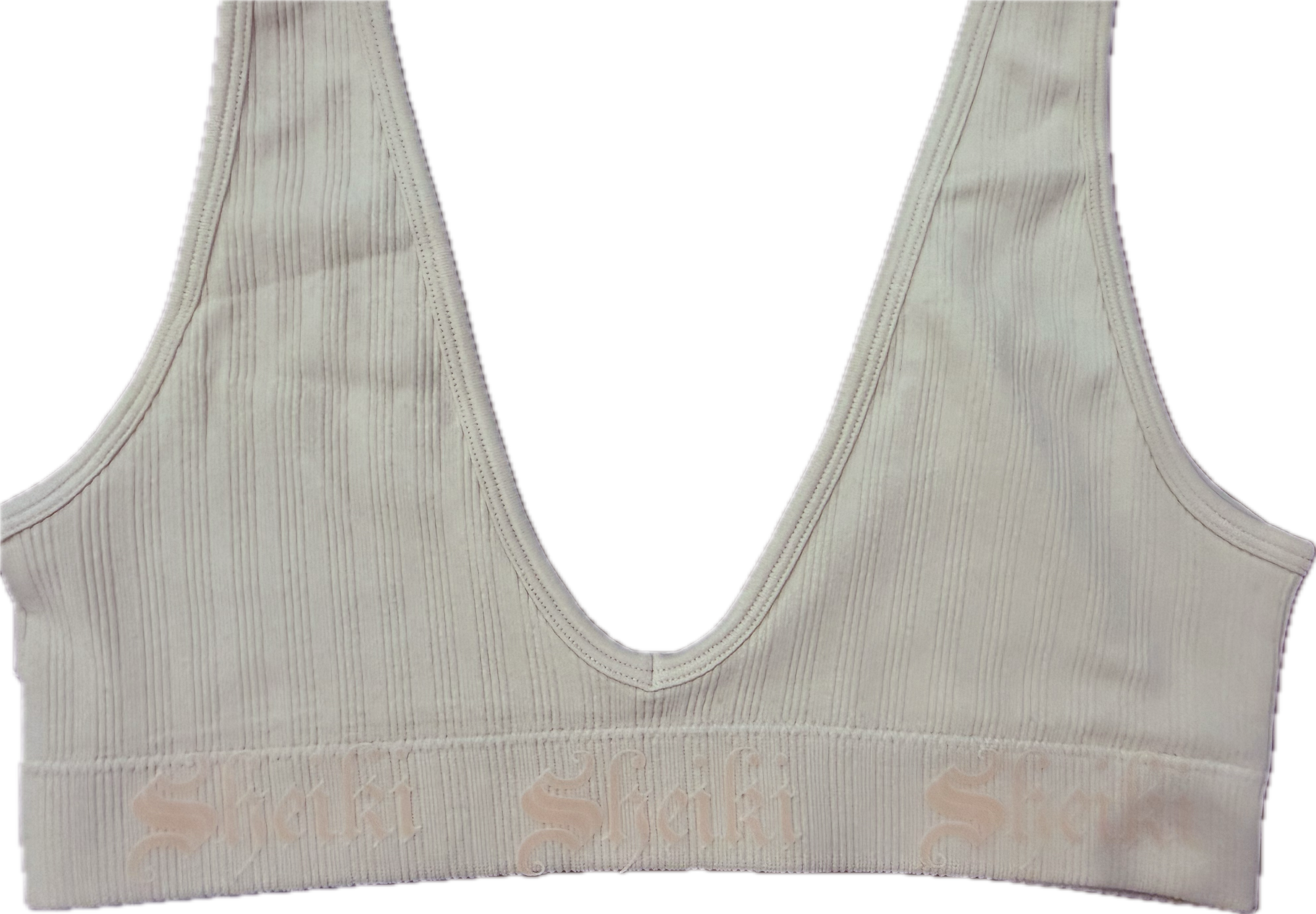 Cream scoop neck sportsbra