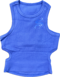 Sheiki blue backless crop top