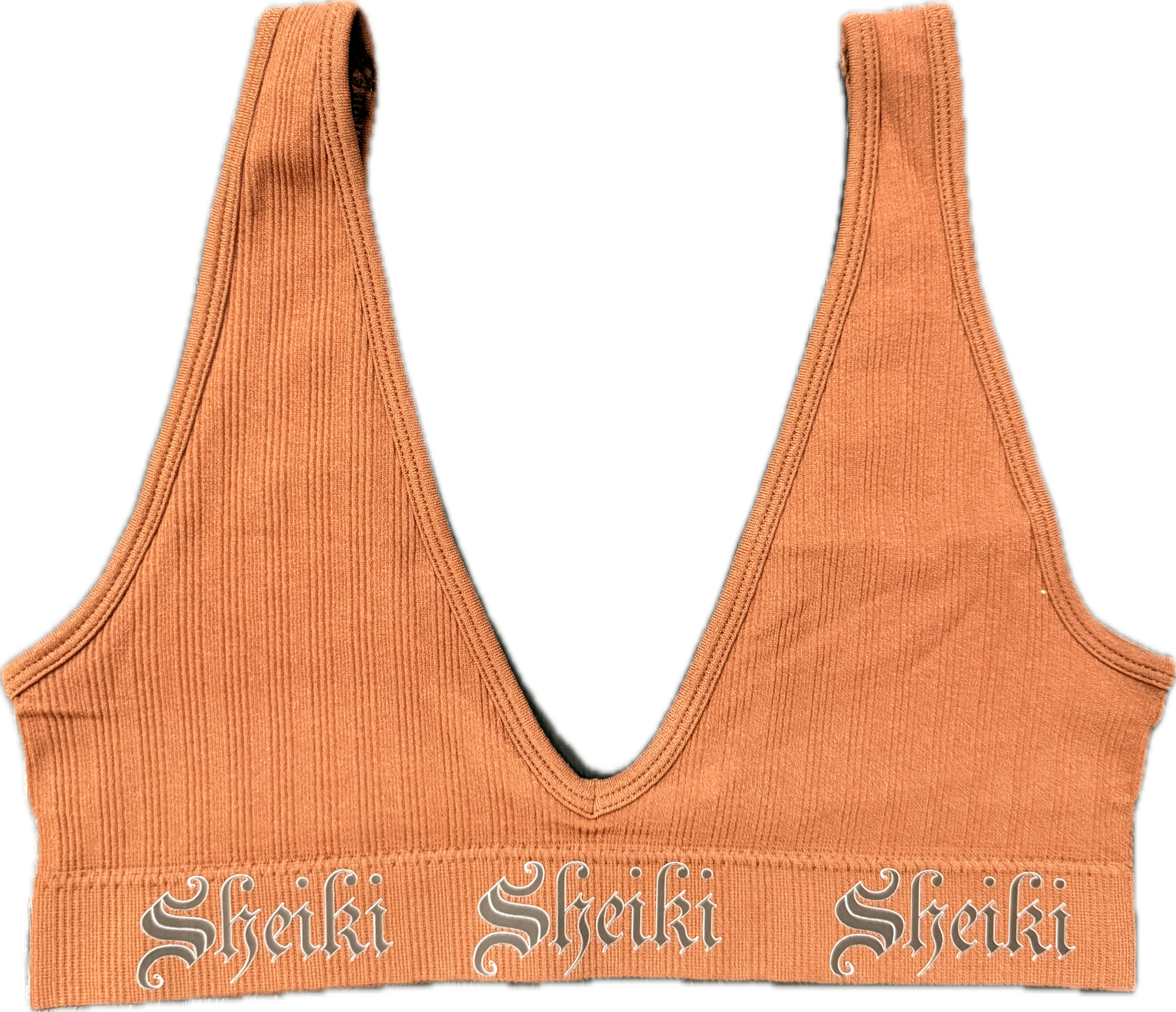Brown scoop neck sportsbra