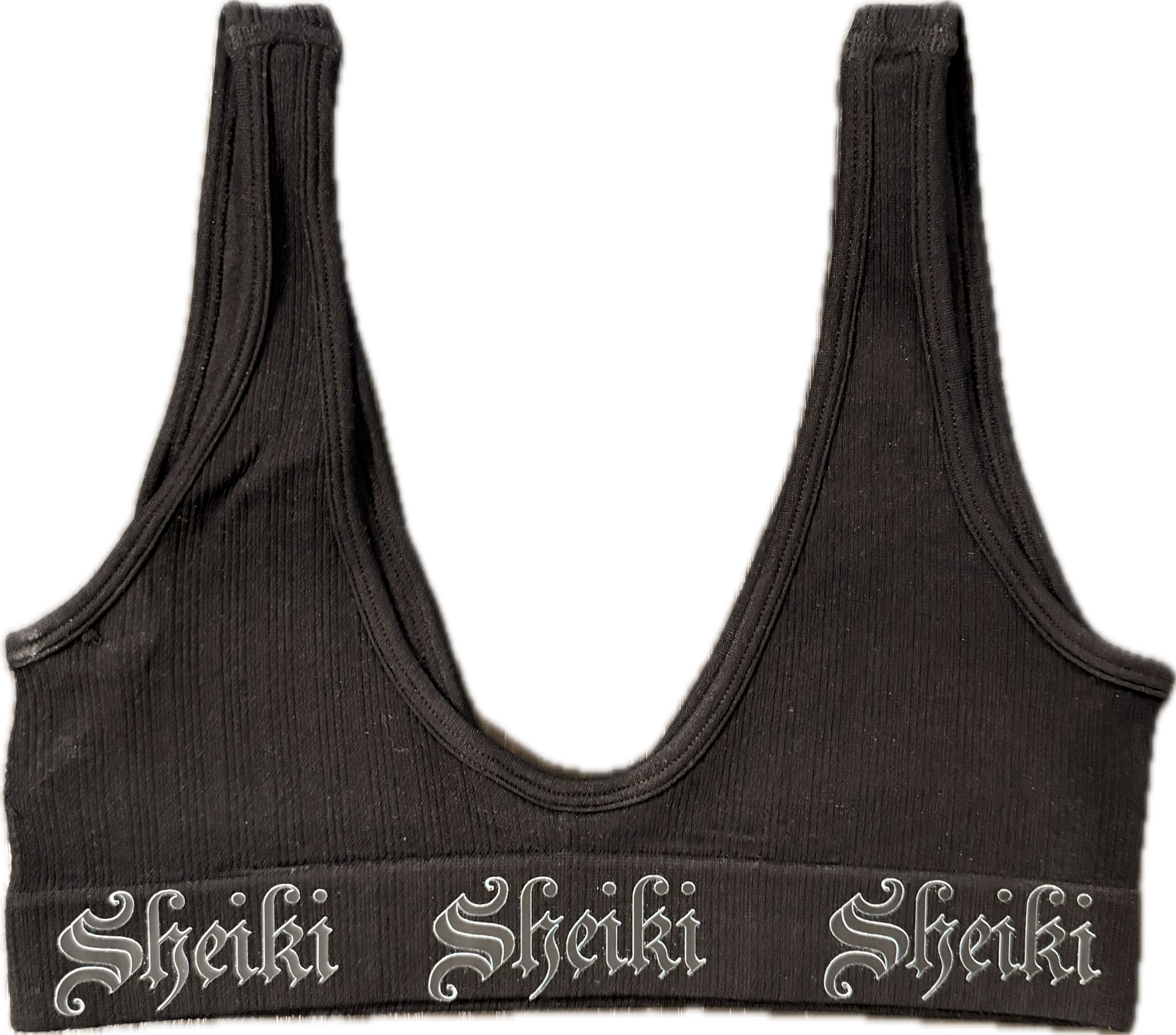 Black scoop neck sportsbra