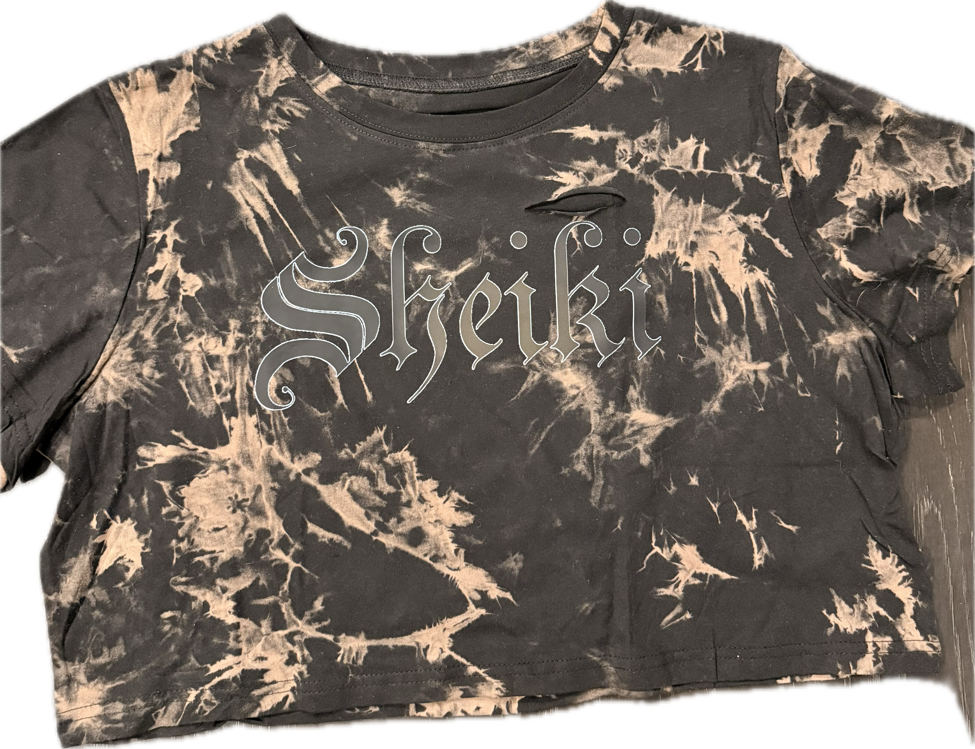 Sheiki tie dye crop top tee