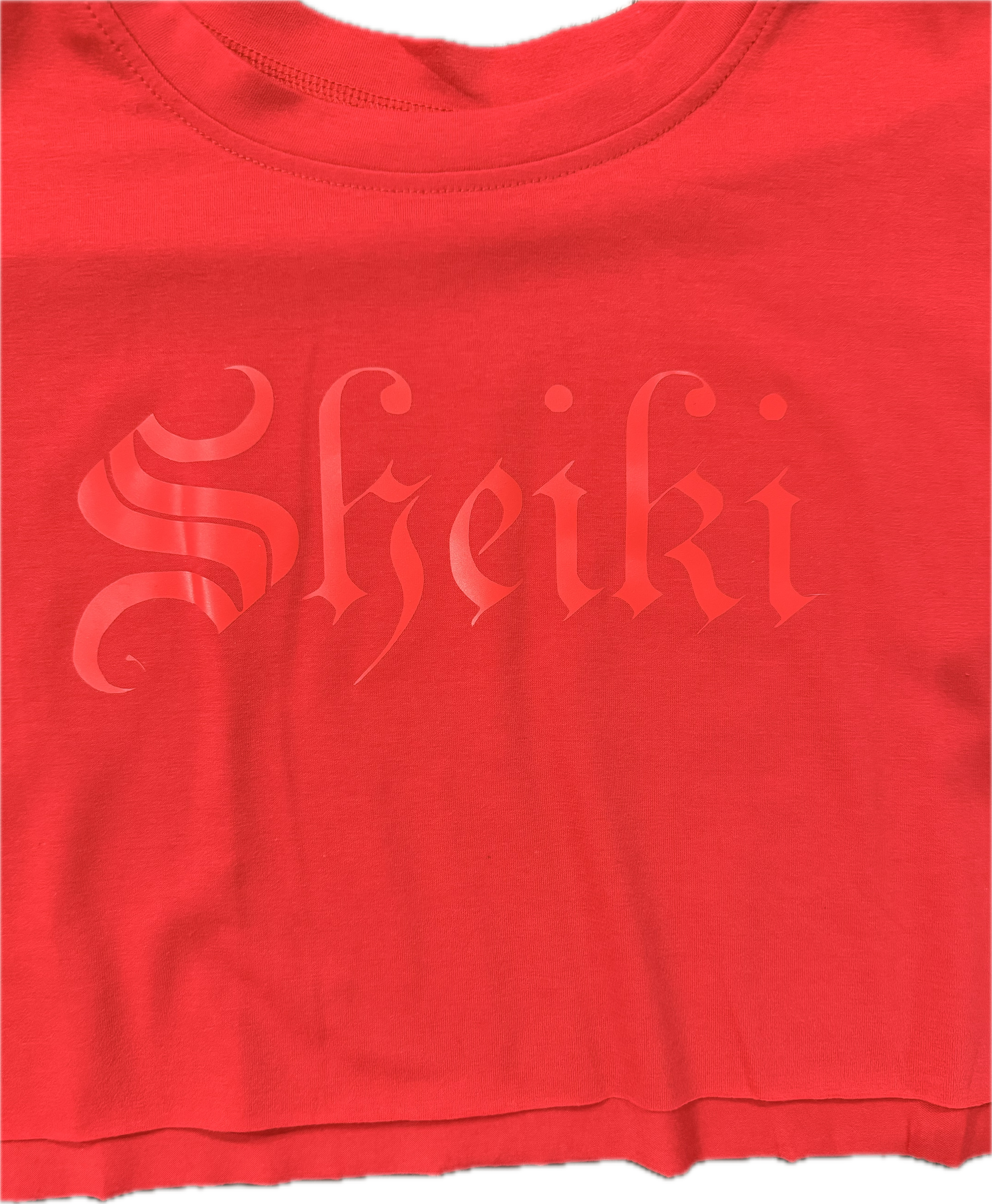 Red Sheiki crop top tshirt