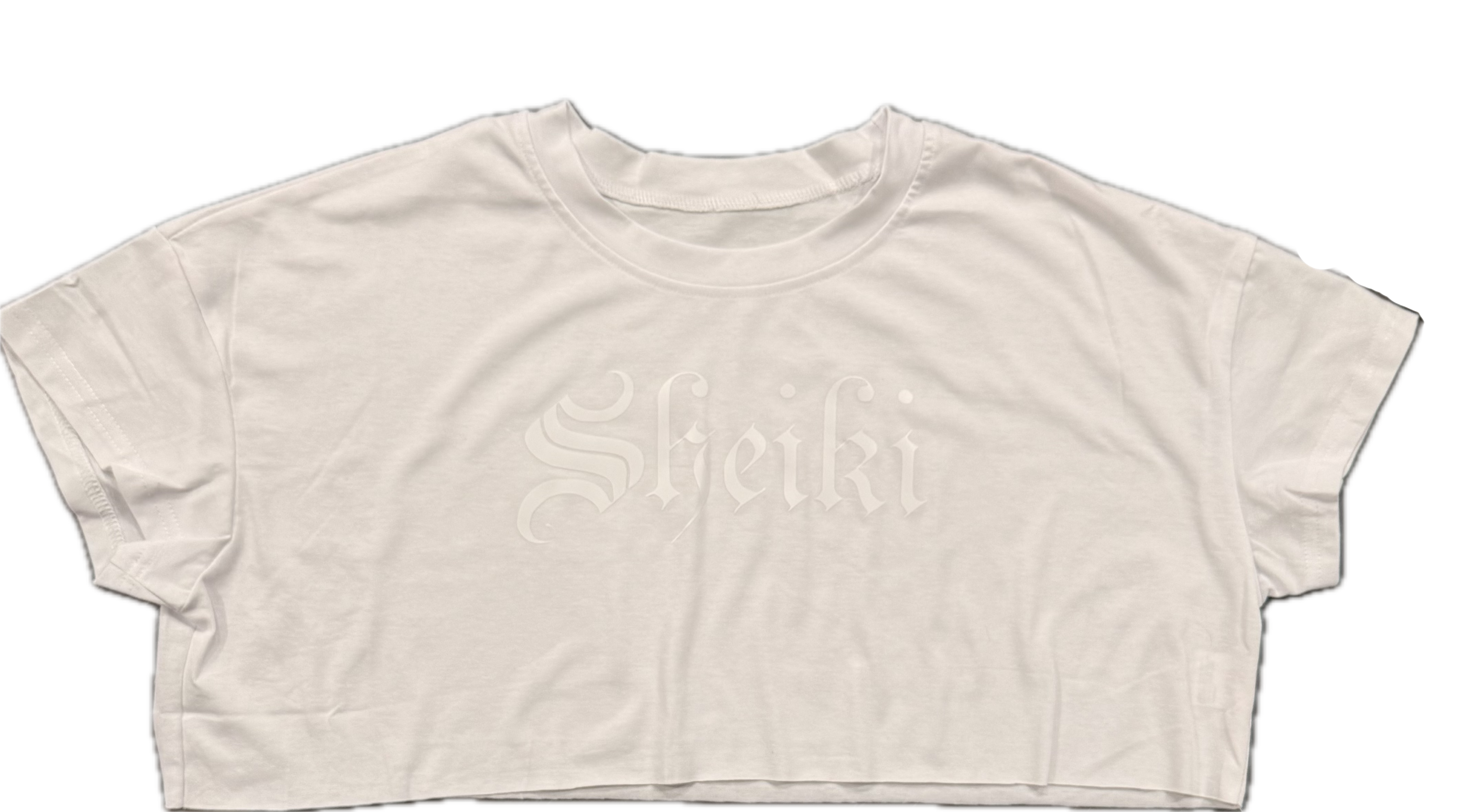 Sheiki white crop top tee