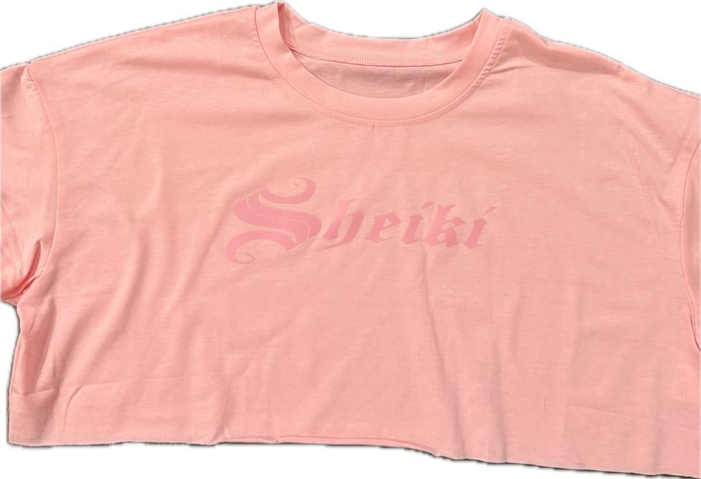Sheiki pink crop top tee