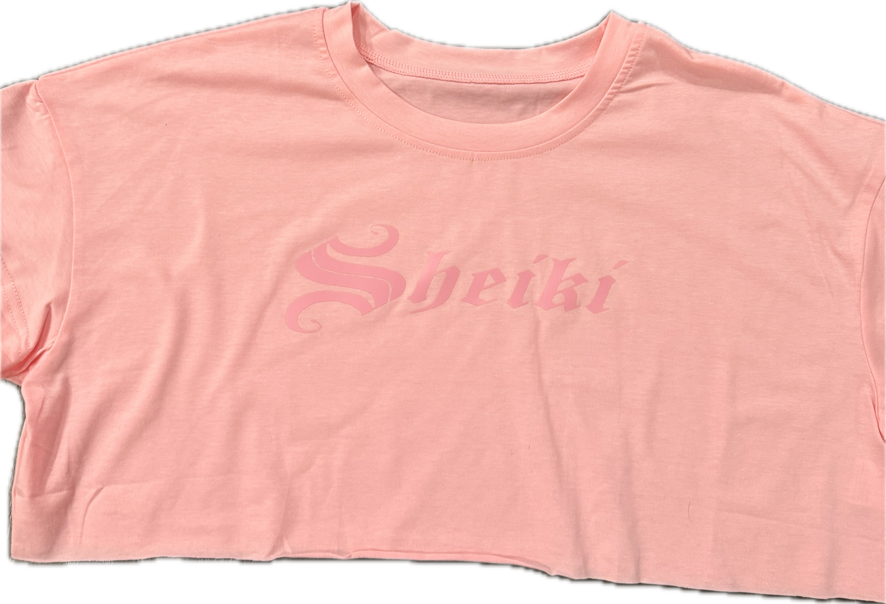 Sheiki pink crop top tee