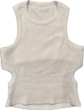 Sheiki white backless crop top