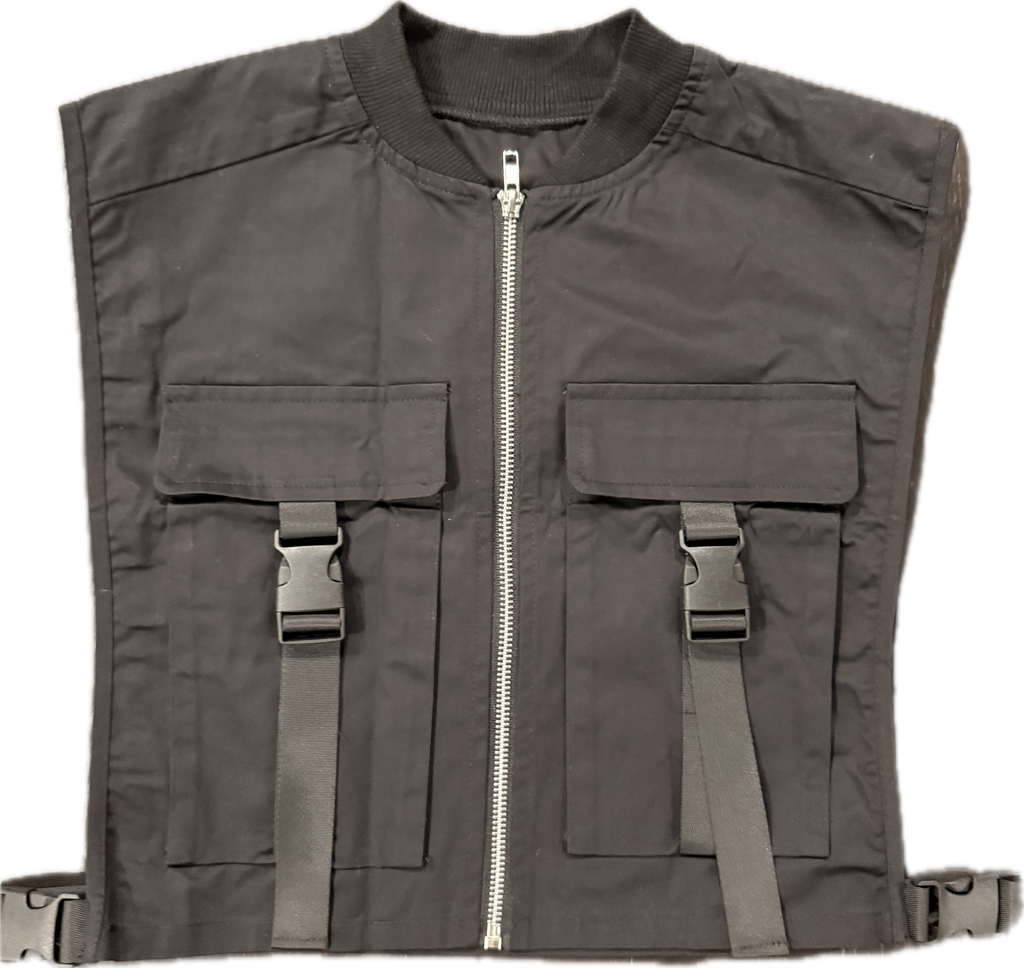 Sheiki black cropped cargo vest