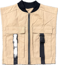 Sheiki Beige zip up cropped vest