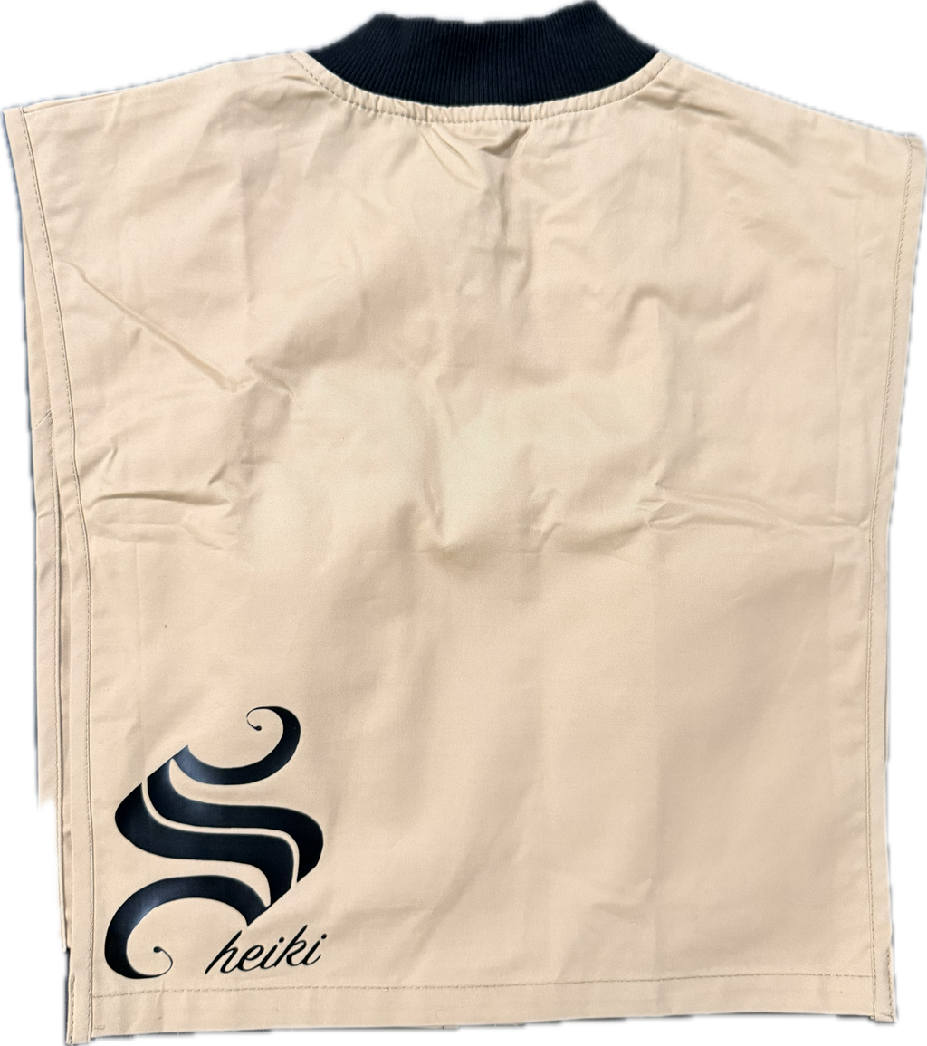 Sheiki Beige zip up cropped vest