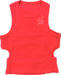 Red tank cropped top with open back