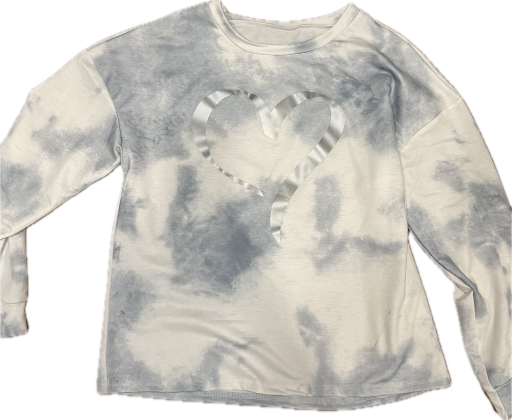 "Silver hearts" lounge wear set