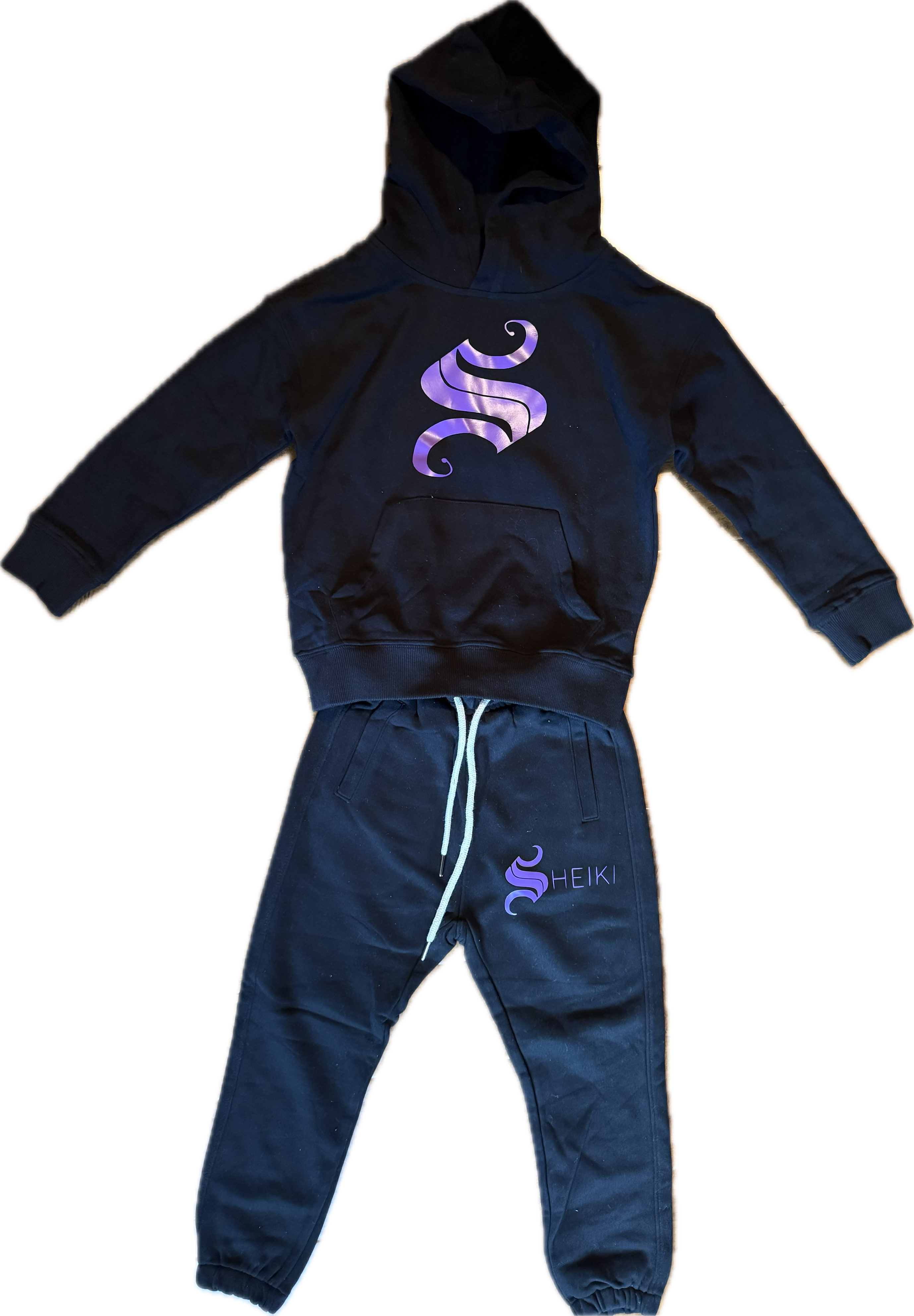 Childs black S jogger set
